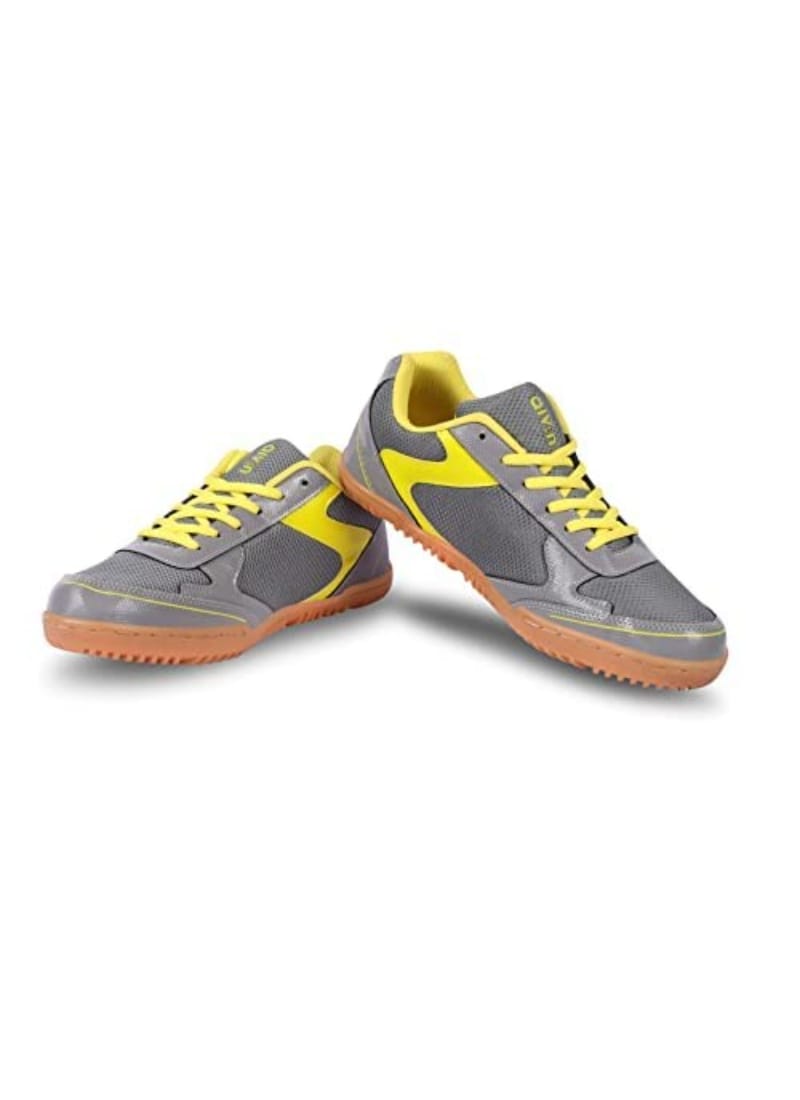 AIVIN Clash Badminton Shoes for Men ( Grey / Yellow )