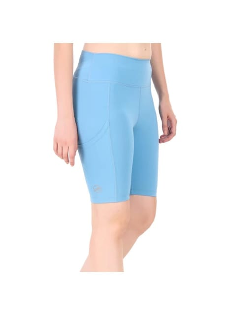 Nylon Compression Shorts For Women (Aqua)