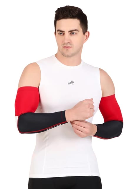 Nylon Compression Arm Sleeves (Navy/Red/White)