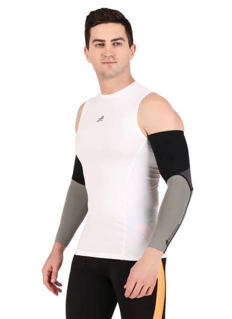 Nylon Compression Arm Sleeves (Black/Dark Grey/Light Grey)