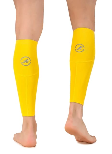 Nylon Compression Calf Sleeves (Yellow)