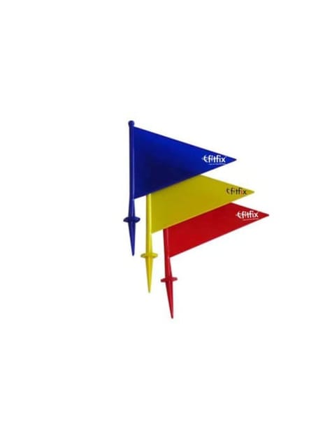 Fitfix Boundary Flag for Marking (Multicolour) - Set of 10