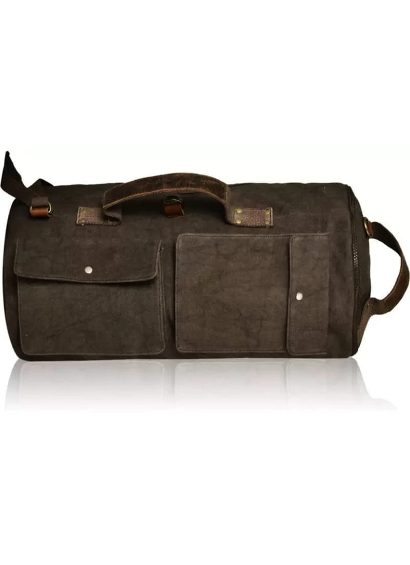 VINTAGE DUFFLE BAG - BROWN