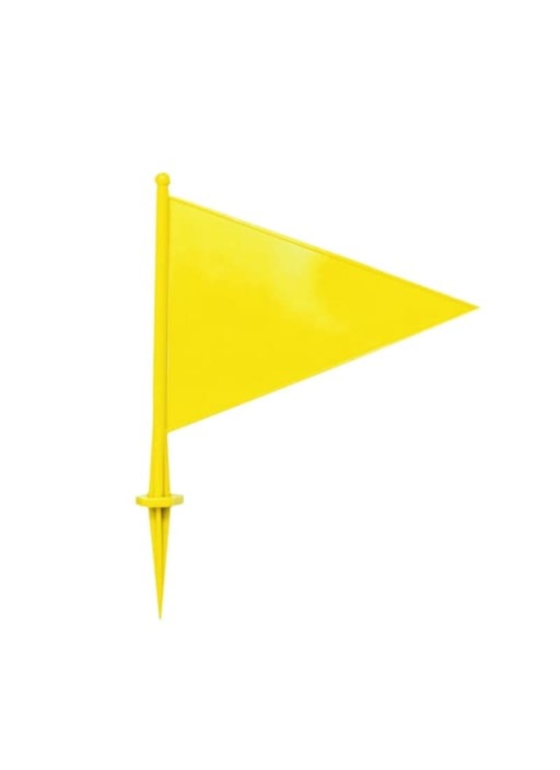 Fitfix® Boundary Flag for Marking for All Sports Cricket, Football etc (Color May Vary) - Set of 10 Yellow Colour