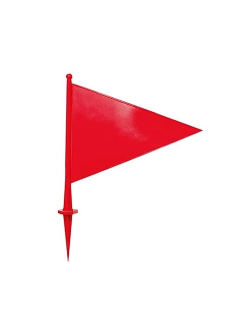 Fitfix® Boundary Flag for Marking for All Sports Cricket, Football etc (Color May Vary) - Set of 10 Red Colour