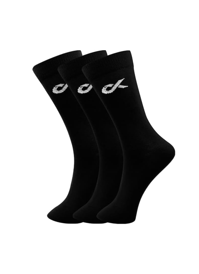 XJARVIS ® Texas Premium Socks for Men's  Free Size – (BLACK) Pack of 3