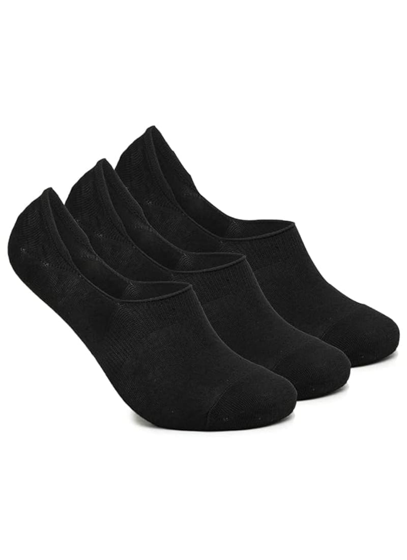 XJARVIS® 3 Pairs No Show Low Cut Loafer Unisex Socks for Men & Women Pack of 3 (Free Size) Black