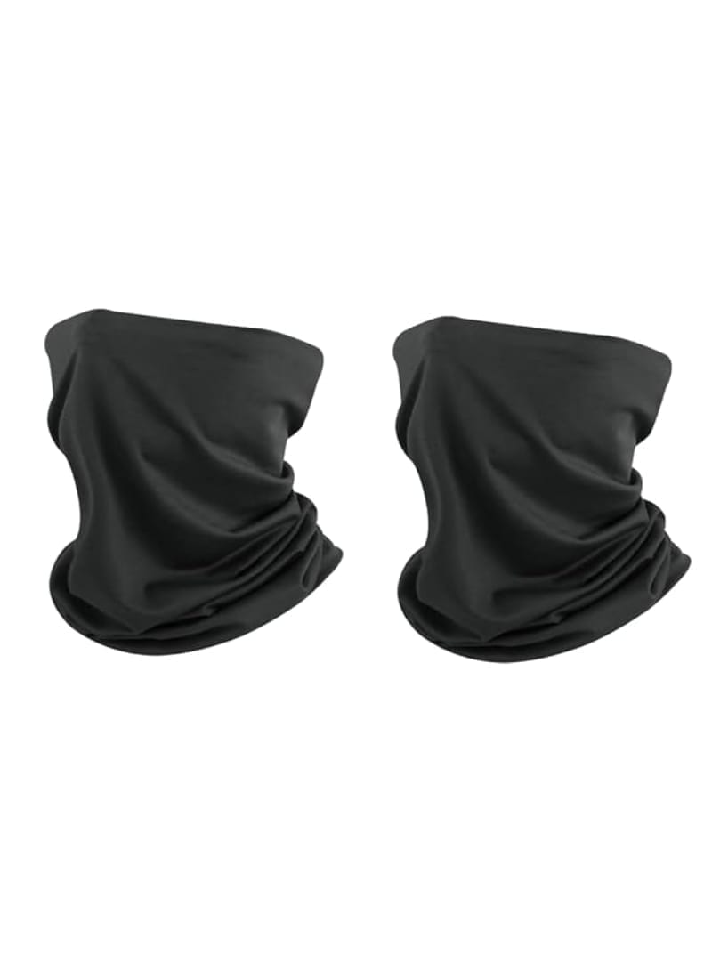 XJARVIS Bandana for Dust & Sun Protection Black Pack Of 2