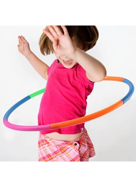 Fitfix® Hula Hoop Exercise Ring for Fitness | Hula Hoop for Boys,Girls, Kids and Women Non-Collapsible/Non-Detachable (Multi Color) (22 Inch / 55 Cm Diameter)