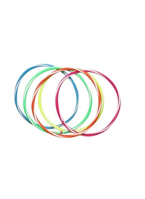 FitFix® Dual Colour Fusion Seamless Joint Premium Helix Sports Fitness Hula Hoop - Experience The Perfect Blend of Fun and Fitness Dual Spiral Colour 36 INCH -2 PS