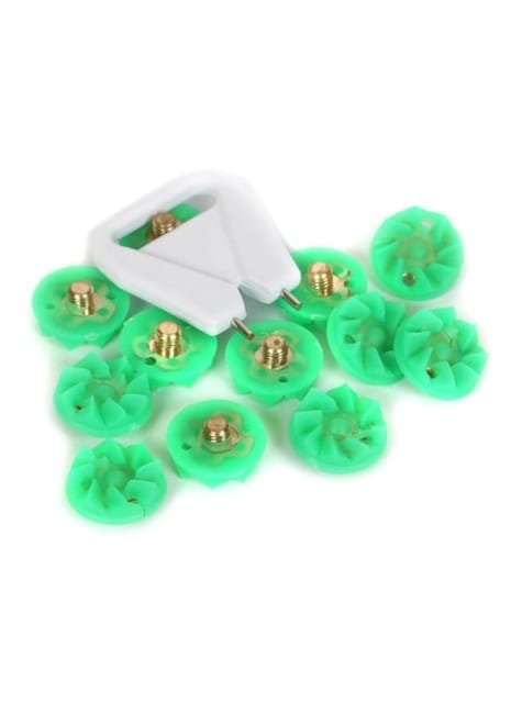 KD Soft Spikes Replacement for Cricket Spike Shoes, Hockey, Golf & Other Sports, Metal Threading Screw Size ¼ Inch (11 Count + 1 Spanner)