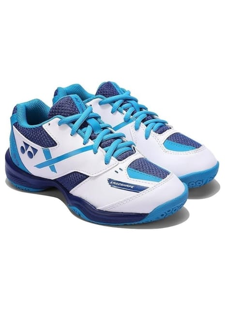 YONEX POWER CUSHION SHB 39EX SHOES | Ideal For Badminton, Squash, Table Tennis, Volleyball | Non-Marking Sole | White Blue