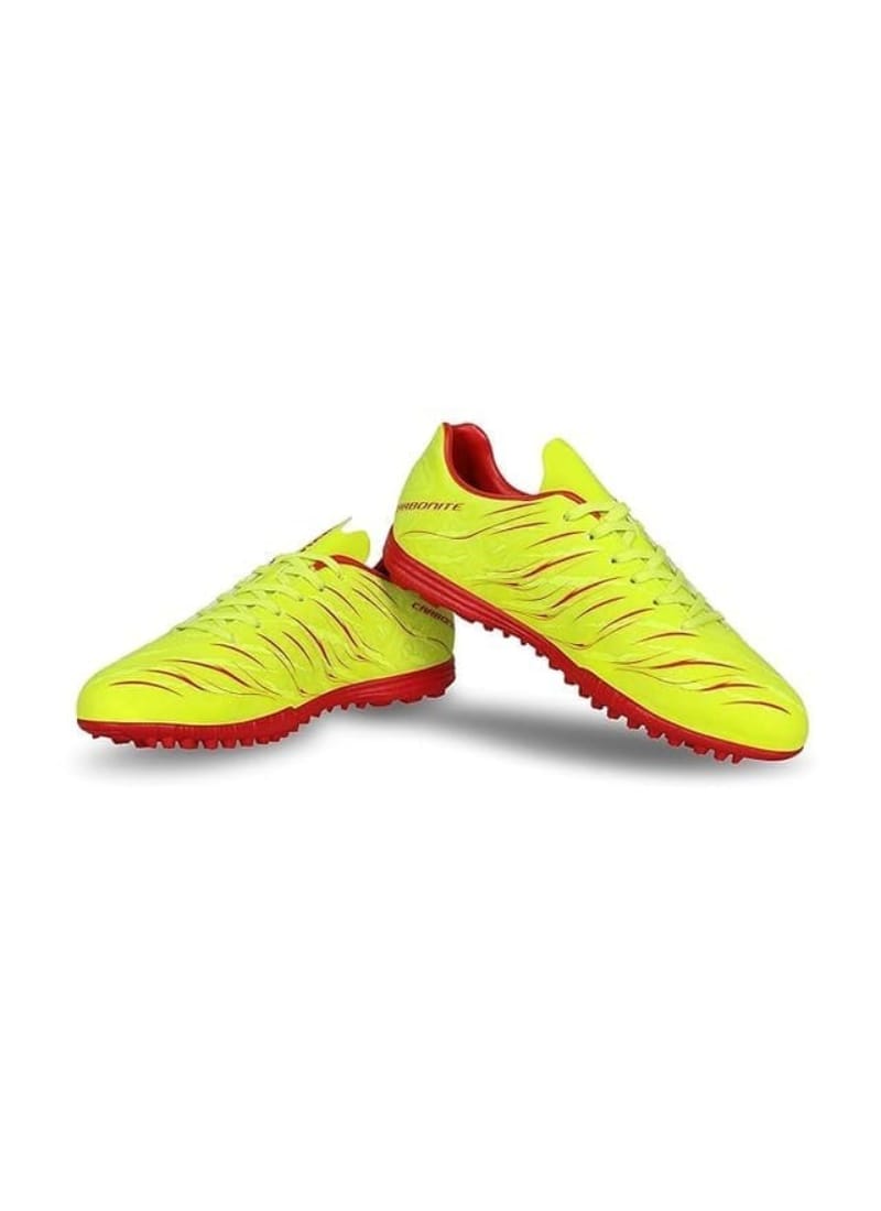 Nivia Carbonite 6.0 Rubber Turf football Shoe for Men with PVC Synthetic Leather, Sulphur Green