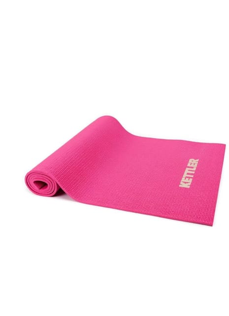 Kettler Premium Eco Friendly Anti Skid Pvc Yoga Mat 4 mm Assorted Colour With Carry Bag - Red