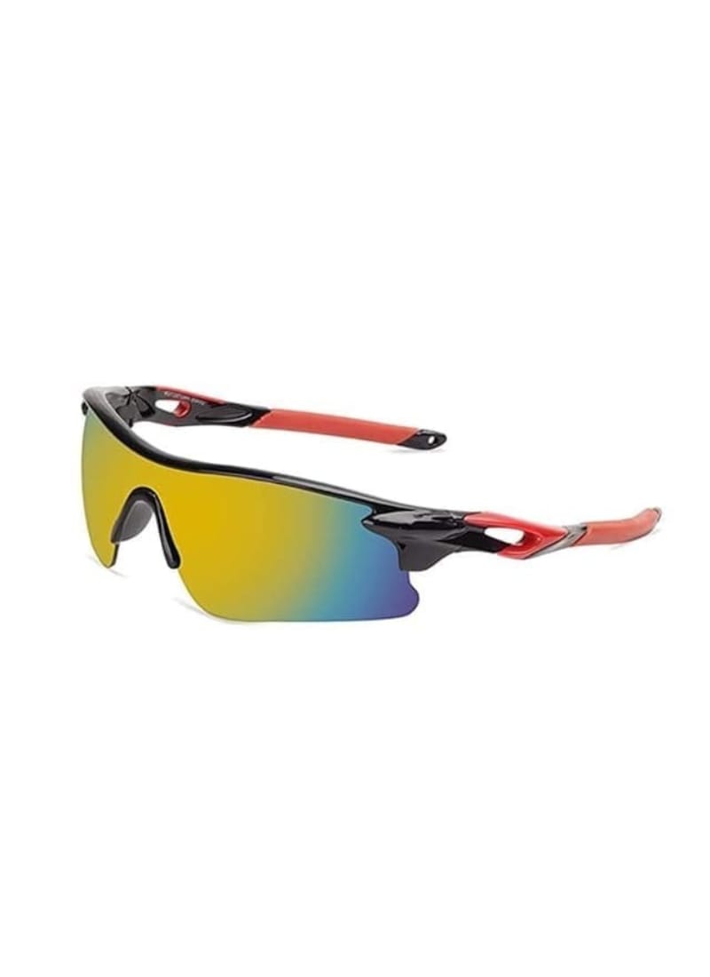 KD Multi-colored Scratch Resistant Unisex Sport Sunglasses For Cricket, Cycling, Racing, Climbing, Golf, Riding and UV Protection - Free Size