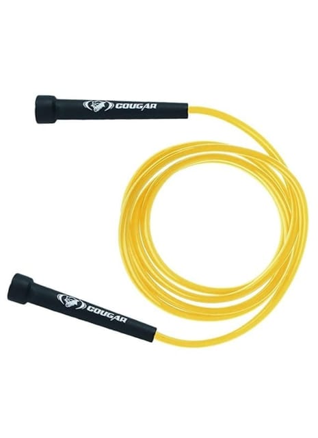 Cougar Jump Rope - Jump Rope for Gym and Home | Skipping Rope for Men, Women, Kids, Children, Weight Loss, Adults | Best Exercise Workout Fitness Accessory Speedy in Yellow Colour