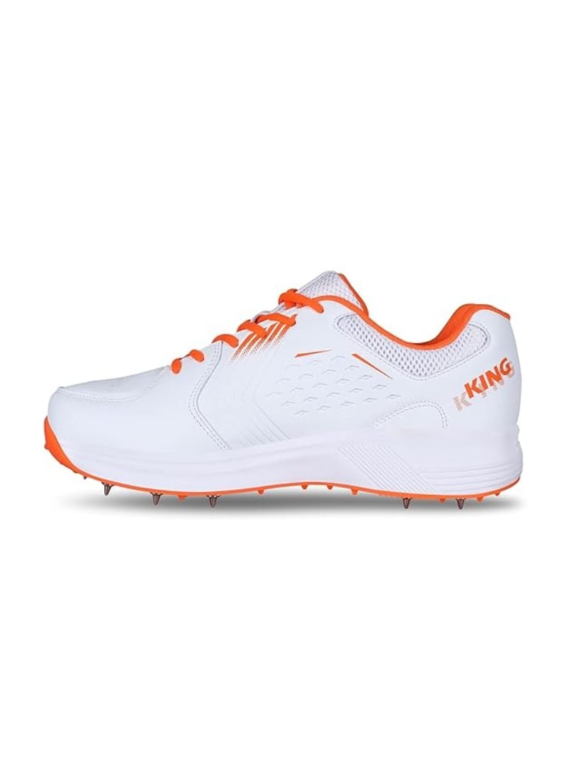 AIVIN Super King Cricket Shoes (White/Orange)