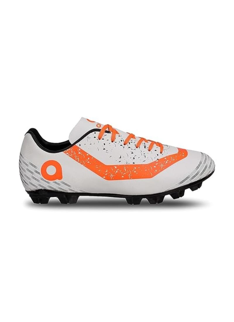 Aivin Uplift Football Stud Shoes for Men (White/Orange)