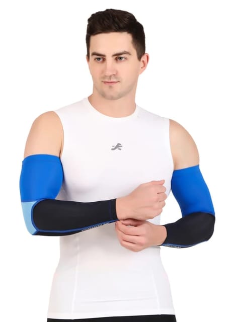 Nylon Compression Arm Sleeves (Navy/Royal/Aqua)