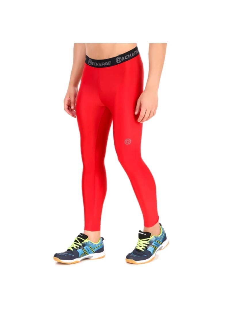 Recharge Polyester Compression Pant (Red)