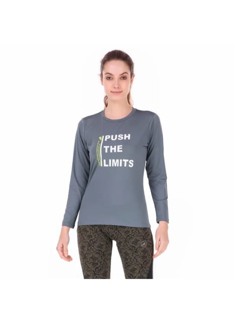 Push The Limits Tshirt For Women FS (Harbor Grey)