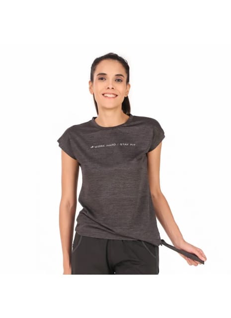 Mega Sleeve Side Knot Tshirt For Women (Grey)