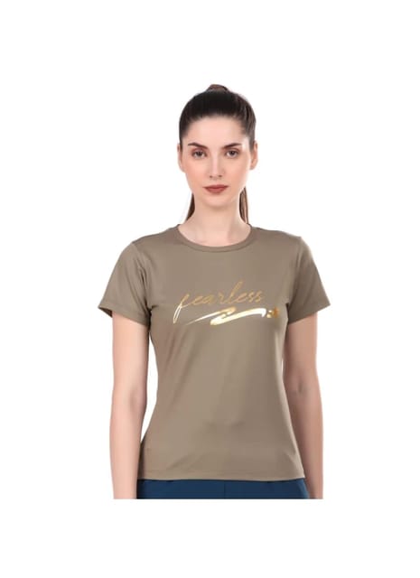 Performance Tshirt For Fearless Women (Tree Green)