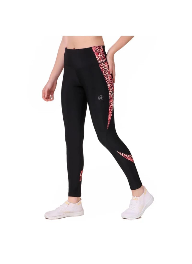 Performance Legging Tights For Women (Leopard Red)