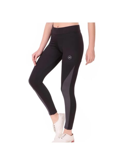 Color-block Legging/Tights For Women (Black/Grey)