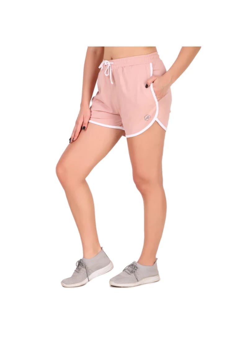 Cotton Leisure Shorts For Women (Pink)