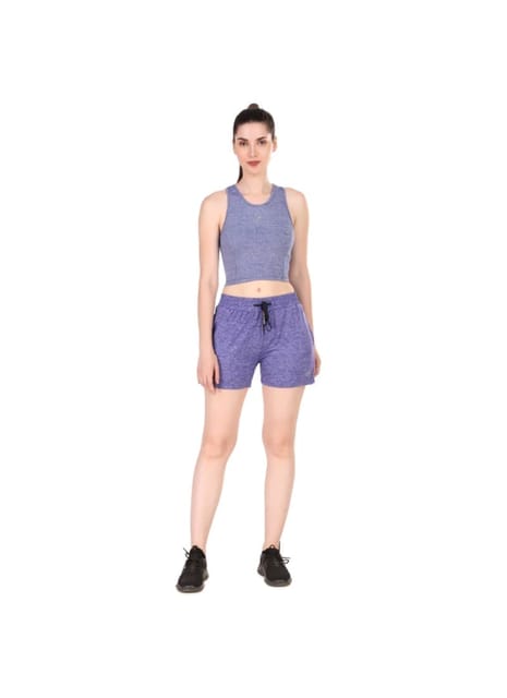 Activewear Shorts For Women (Purple Heather)