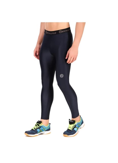 Recharge Polyester Compression Pant (Navy Blue)