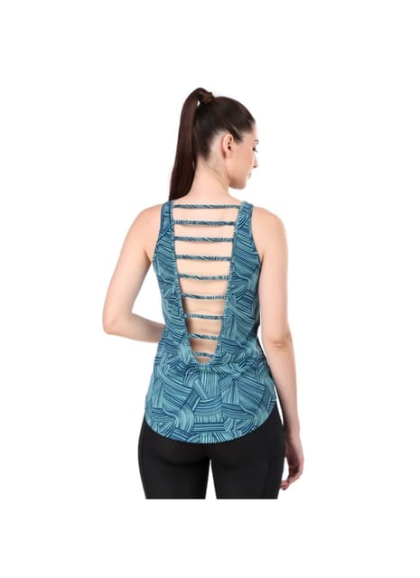 Chic Back Cut Sleeveless Tshirt For Women (Tiffany)