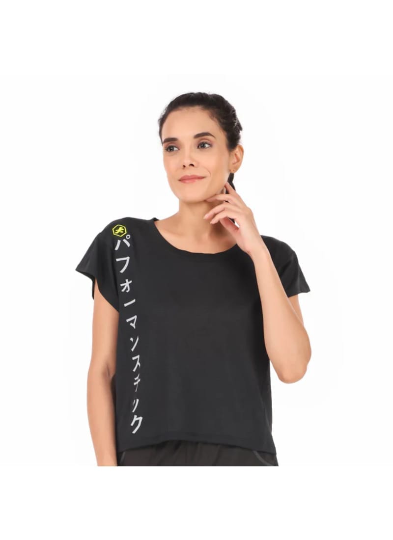 Performance Chic Mega Sleeve Tshirt For Women (Black)