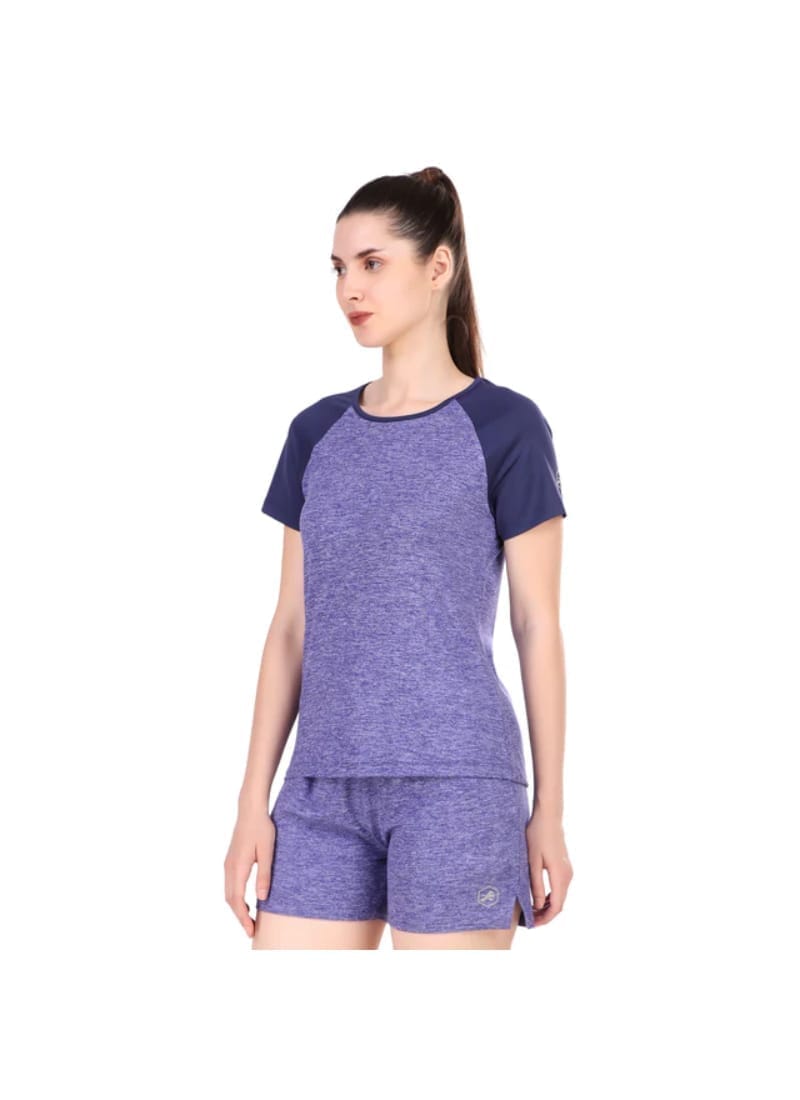 Performance Raglan Sleeves Tshirt For Women (Purple Heather)