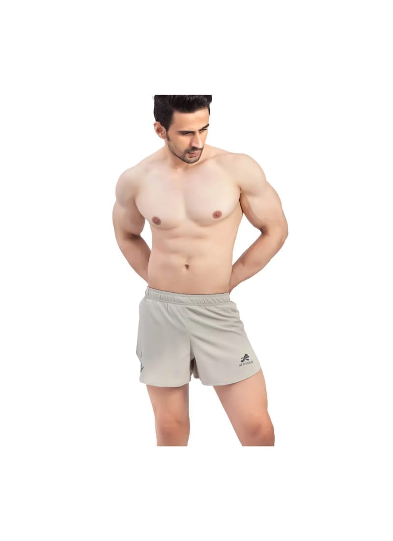 3" Ultra Running Marathon Split Shorts For Men (BEIGE)