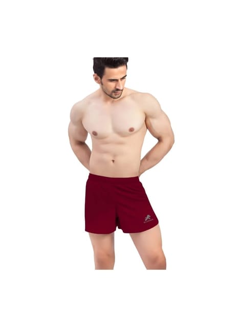 3" Ultra Running Marathon Split Shorts For Men (MAROON)