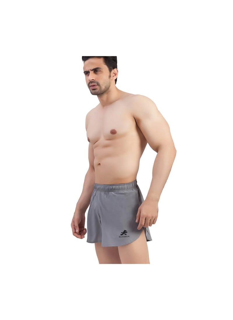 3" Ultra Running Marathon Split Shorts For Men (FOGGY GREY)