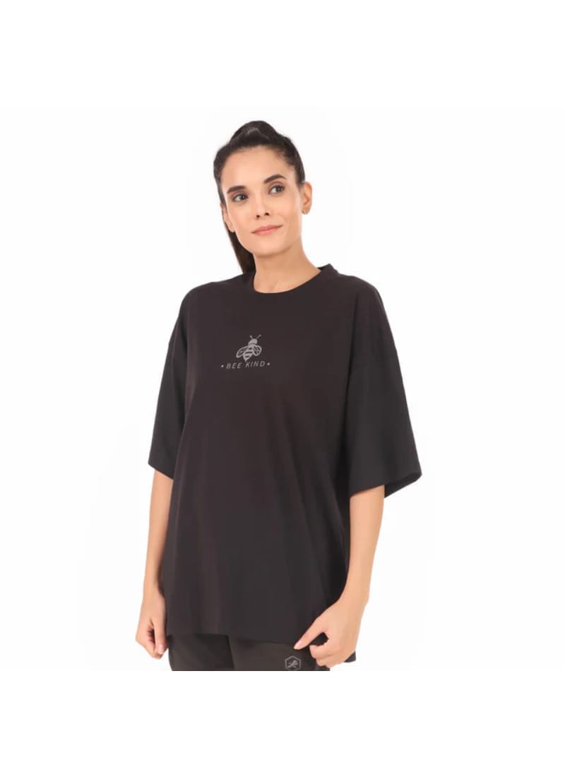 Cotton Oversize Tshirt For Women (Black)