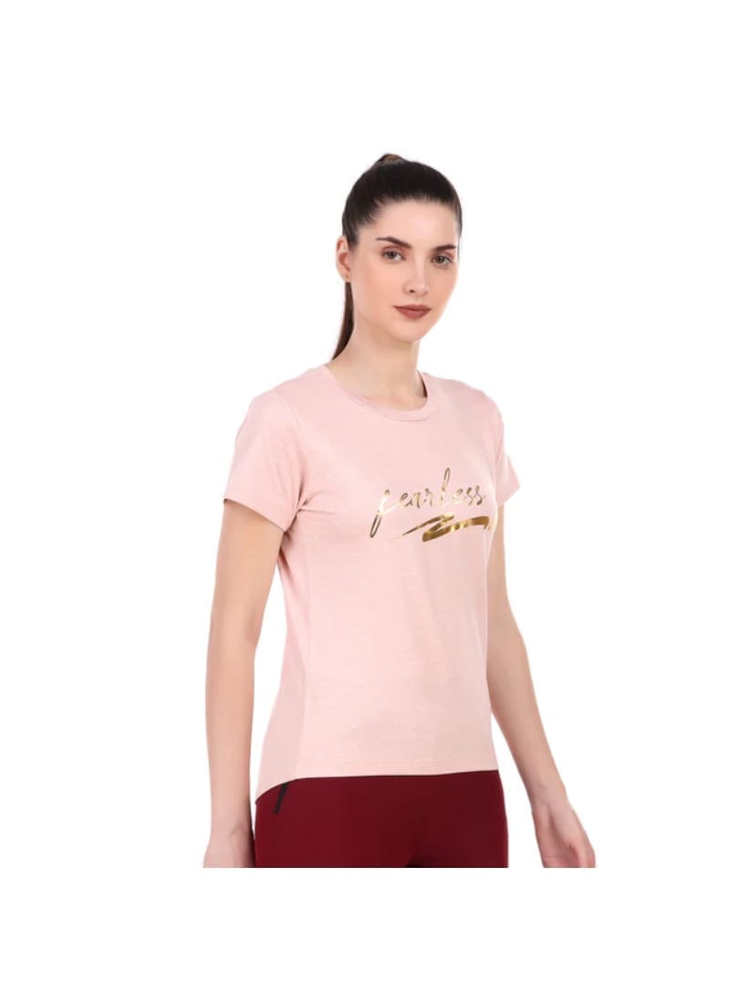 Performance Tshirt For Fearless Women (Pink Heather)