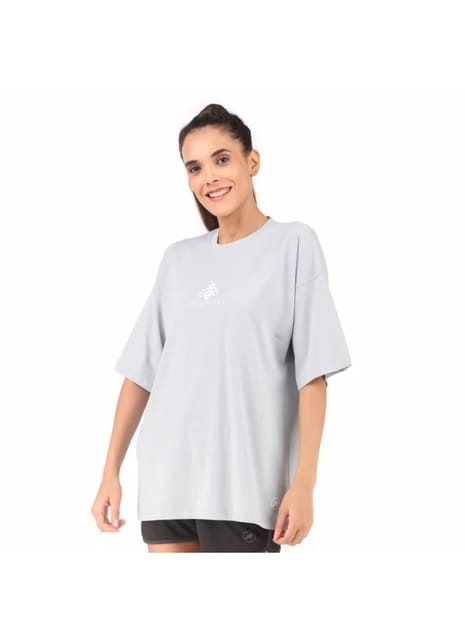 Cotton Oversize Tshirt For Women (Sky)