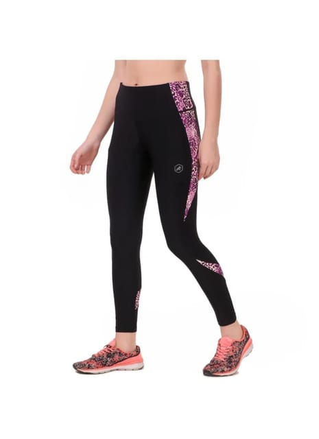 Performance Legging Tights For Women (Leopard Violet)