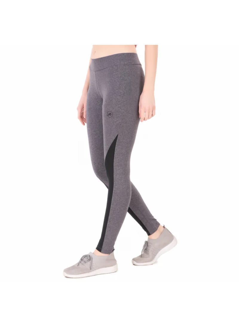 Color-block Legging/Tights For Women (Grey Melange)