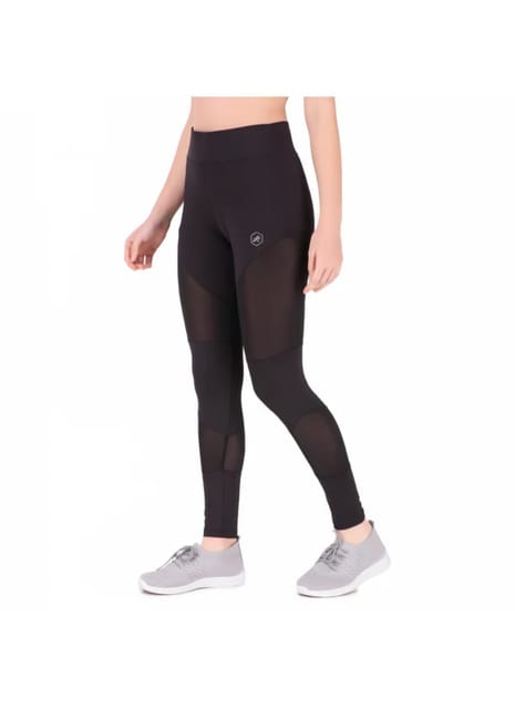 Mesh Panel Legging/Tights For Women (Black)