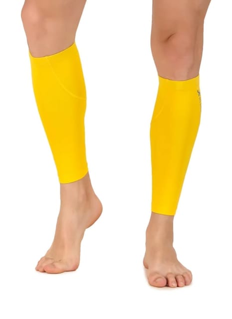 Nylon Compression Calf Sleeves (Yellow)