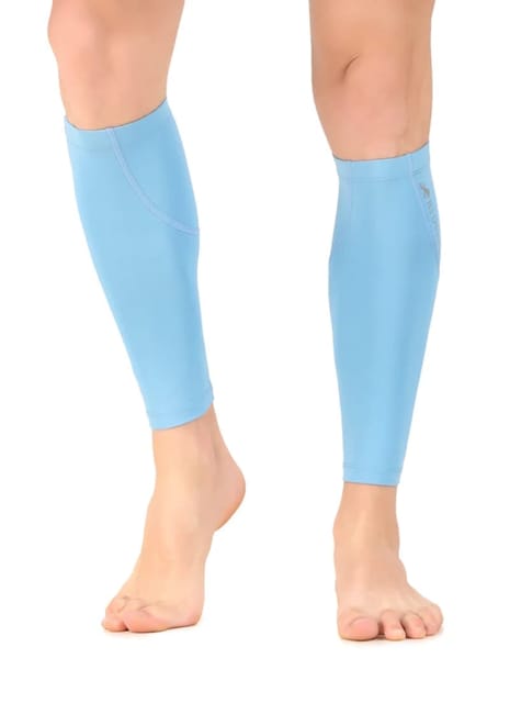 Nylon Compression Calf Sleeves (Aqua Blue)