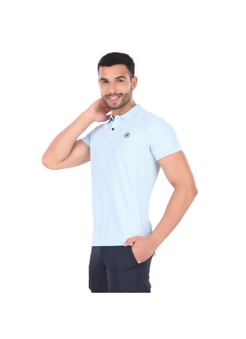 HC Quick Dry Polo Collar Tshirt For Men (Sky Blue)