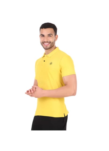 HC Quick Dry Polo Collar Tshirt For Men (Yellow)