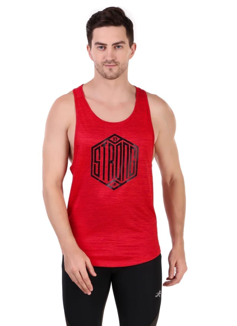 Gym Stringer Vest For Men (Red)