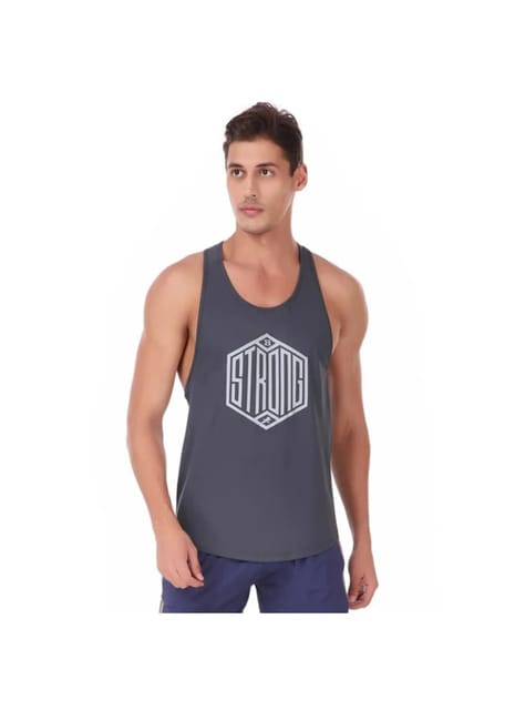 Gym Stringer For Men (Shadow Grey)